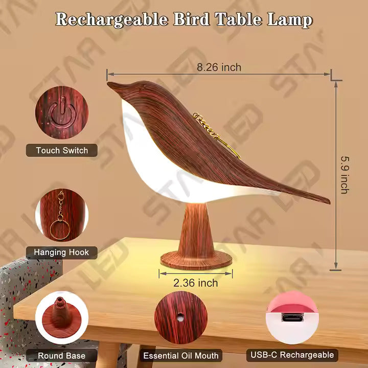 SHANTI LED Aromatherapy Diffuser Lamp | Cordless Touch Sensor Night Light